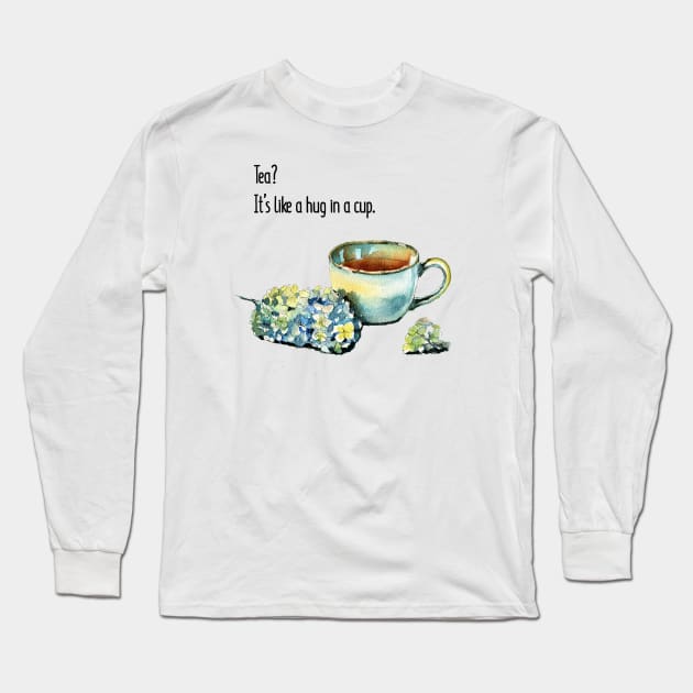 Tea cup Long Sleeve T-Shirt by victoriazavyalova_art